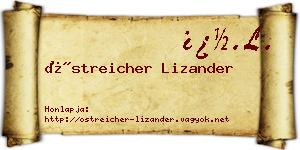 Östreicher Lizander névjegykártya